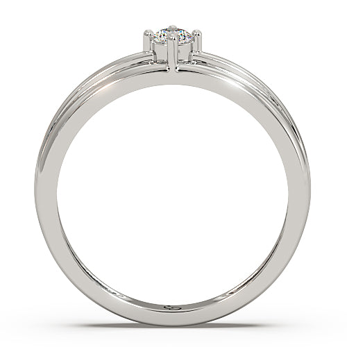 men’s round brilliant diamond ring | classic solitaire minimal design