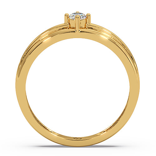 Men’s Round Brilliant Diamond Ring | Classic Solitaire Minimal Design