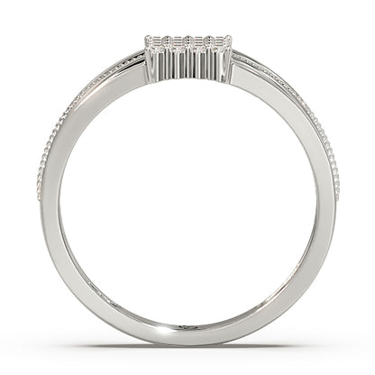 Men’s Square Cluster Diamond Ring | Two Tone Bold Statement Design