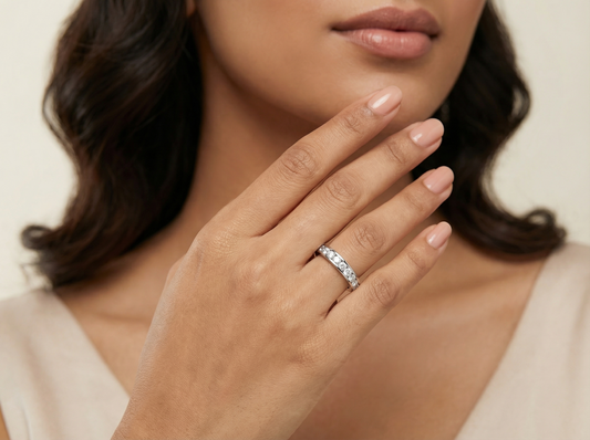 Round Brilliant Cut Diamond Eternity Ring | Classic Symbolic Love & Life Setting