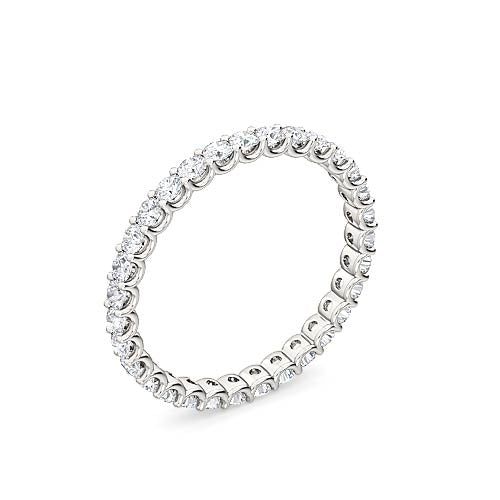 round brilliant cut diamond eternity ring | 31 diamond classic prong setting