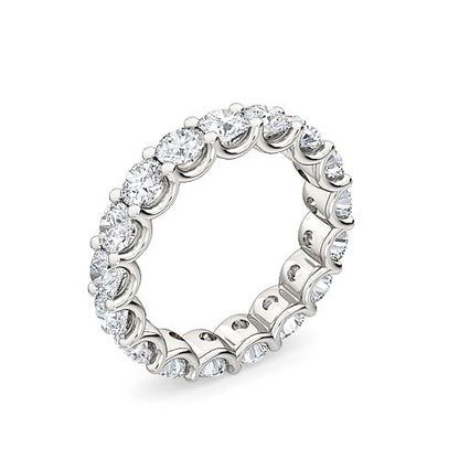 Round Brilliant Cut Diamond Eternity Ring | Bold Classic Single Prong Setting