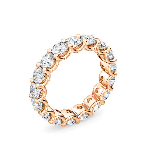 Round Brilliant Cut Diamond Eternity Ring | Bold Classic Single Prong Setting