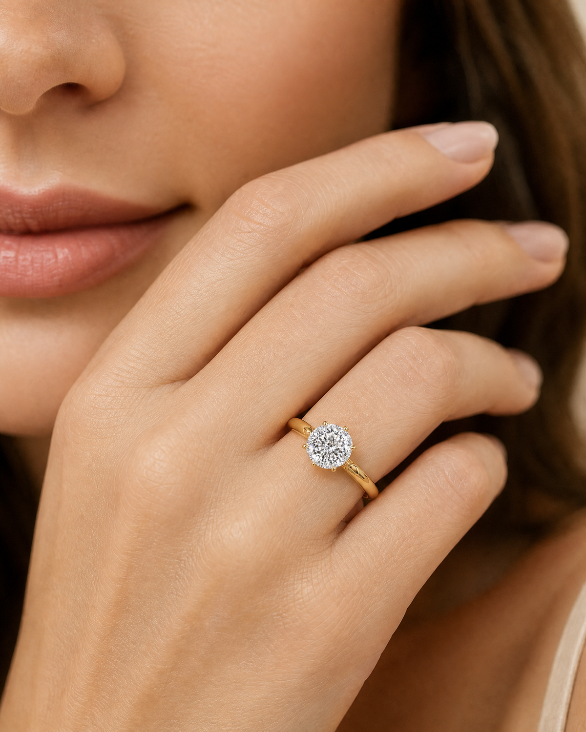 portuguese cut diamond women's solitaire ring | 2ct six prong classic design