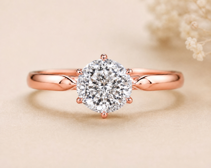 Portuguese Cut Diamond Women's Solitaire Ring | 2ct Six Prong Classic Design