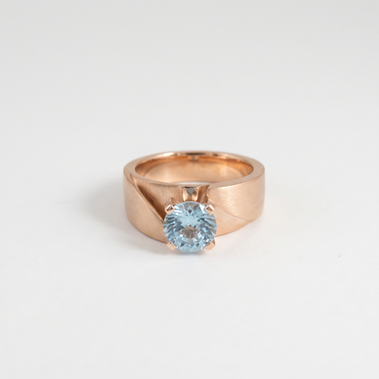 Portuguese Cut Diamond Men's Solitaire Ring | 2 CT Solitaire Modern Wide Band