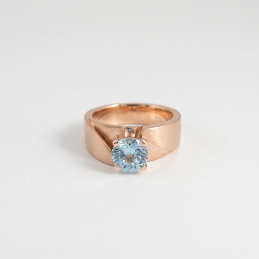 Portuguese Cut Diamond Men's Solitaire Ring | 2 CT Solitaire Modern Wide Band