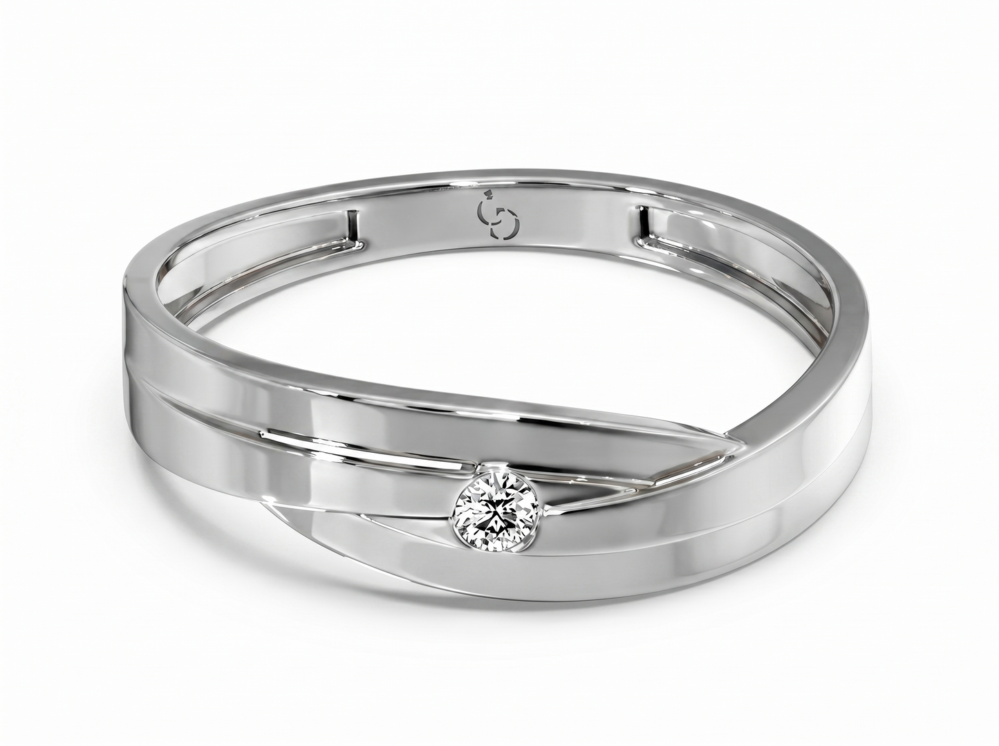 men’s round brilliant diamond ring | sleek minimal contemporary design