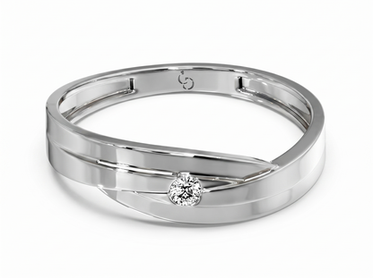 Men’s Round Brilliant Diamond Ring | Sleek Minimal Contemporary Design
