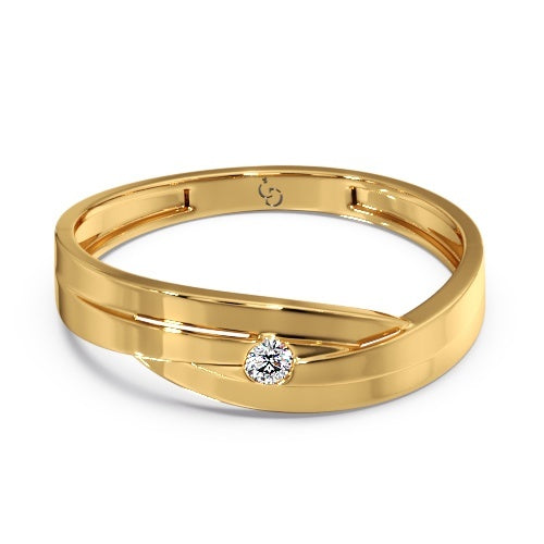 men’s round brilliant diamond ring | sleek minimal contemporary design