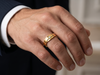 Men’s Round Brilliant Diamond Ring | Sleek Minimal Contemporary Design