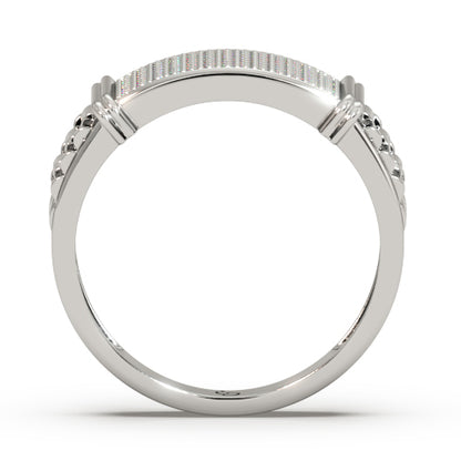 Men’s Round Brilliant Diamond Ring | Full Pavé Cluster Wide Band Design