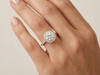 Round Brilliant Diamond Halo Engagement Ring | Pave Setting