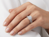 Round Brilliant Diamond Halo Engagement Ring | Pavé Split Shank Setting