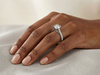 Round Brilliant Diamond Halo Engagement Ring | Single Row Prong Set Shank