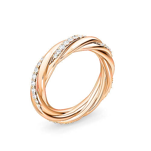 round brilliant cut diamond curved eternity ring | shared prong setting