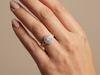Round Brilliant Diamond Halo Engagement Ring | Cross Shank Pavé Diamond Setting