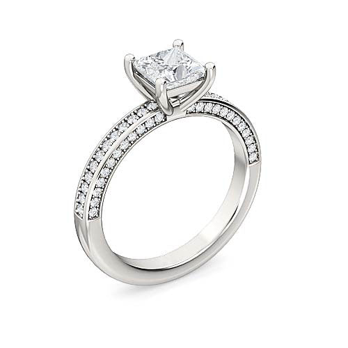 princess cut diamond engagement ring | handcrafted elegant anniversary gift