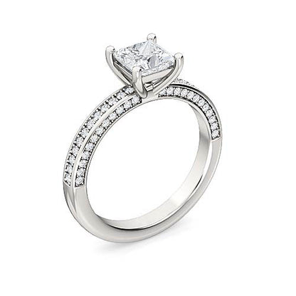 Princess Cut Diamond Engagement Ring | Handcrafted Elegant Anniversary Gift