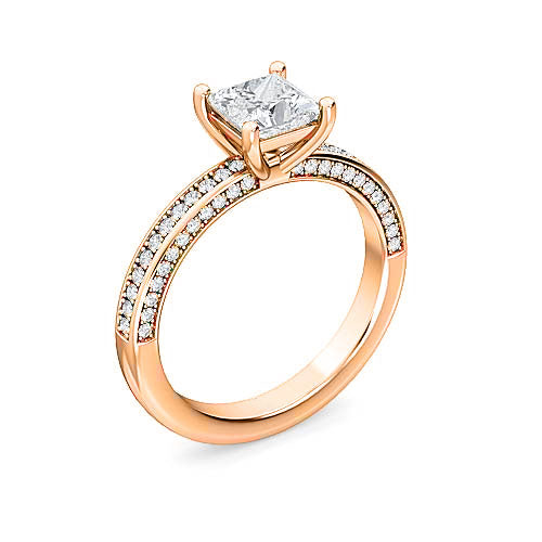 Princess Cut Diamond Engagement Ring | Handcrafted Elegant Anniversary Gift