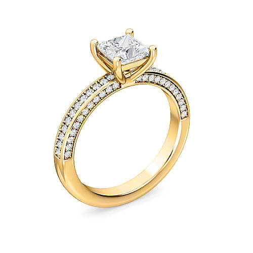 Princess Cut Diamond Engagement Ring | Handcrafted Elegant Anniversary Gift