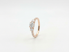 Round Diamond Women's Three Stone Ring | Pavé Prong Setting