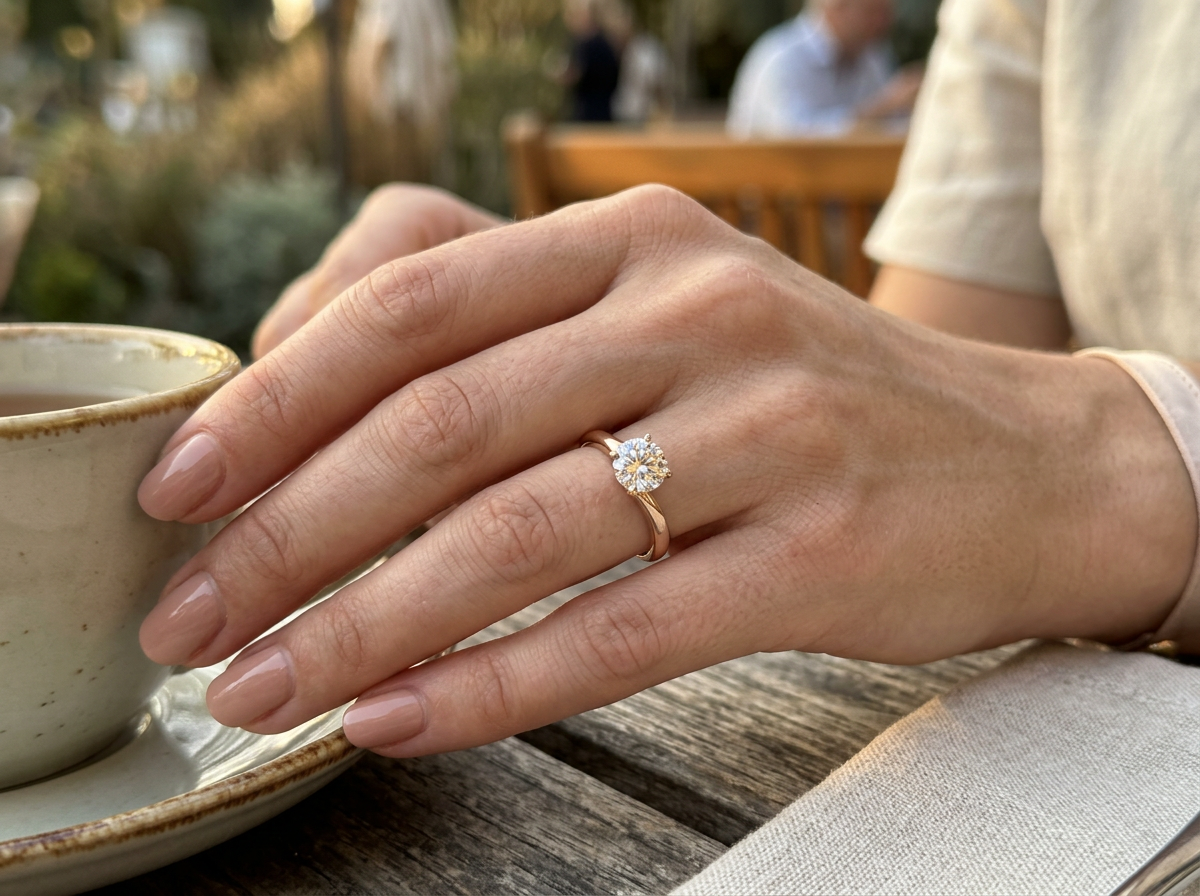 round diamond women's solitaire ring | prong setting