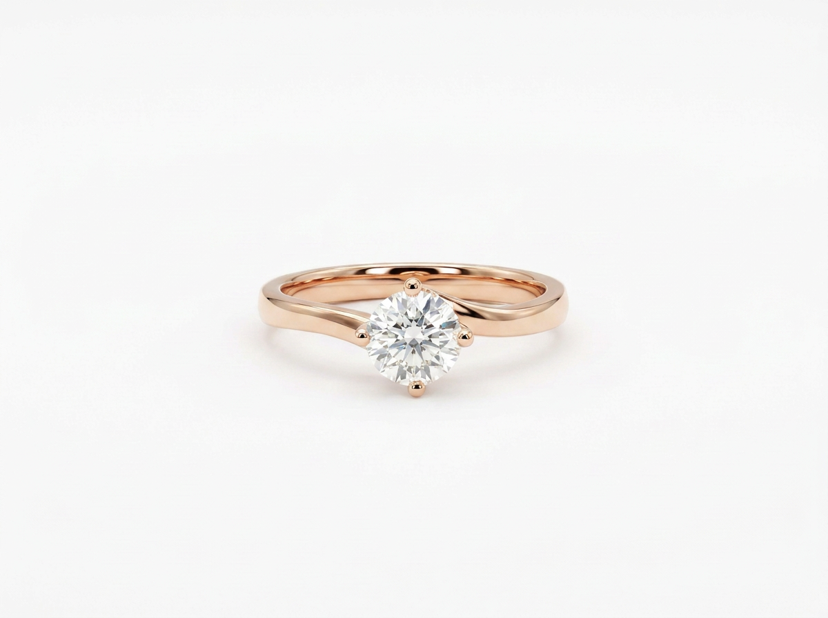 round diamond women's solitaire ring | prong setting