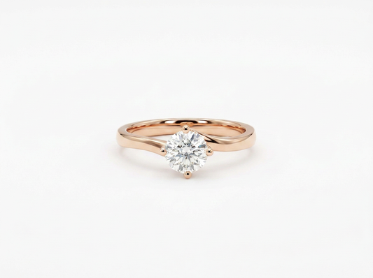 Round Diamond Women's Solitaire Ring | Prong Setting