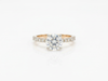 Round Diamond Women's Solitaire Ring | Pavé Prong Setting