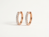 Round Diamond Women's Hoop Earrings | Classic Prong Setting Design