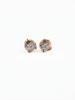 Round Diamond Women's Stud Earrings | Floral Cluster Setting