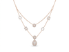 Round Diamond Women's Pendant Necklace | Halo Layered Setting