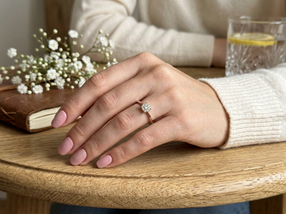 Round Diamond Women's Cluster Ring | Prong Setting