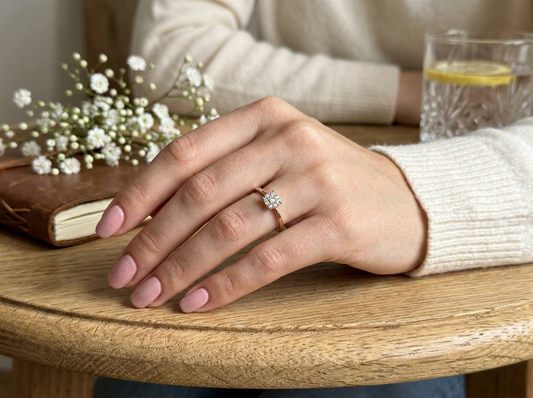 Round Diamond Women's Cluster Ring | Prong Setting