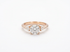 Round & Pear Diamond Women's Solitaire Ring | Three Stone Prong Setting