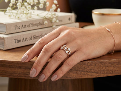 Round Diamond Women's Stackable Ring | Bezel Setting