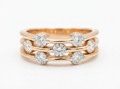 Round Diamond Women's Stackable Ring | Bezel Setting