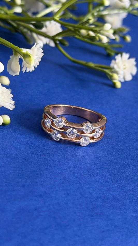 Round Diamond Women's Stackable Ring | Bezel Setting
