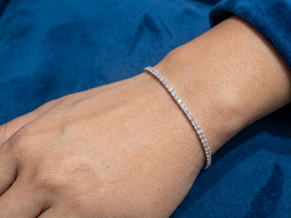 0.05 Ct Round Diamond Women's Tennis Bracelet | Classic Prong Setting
