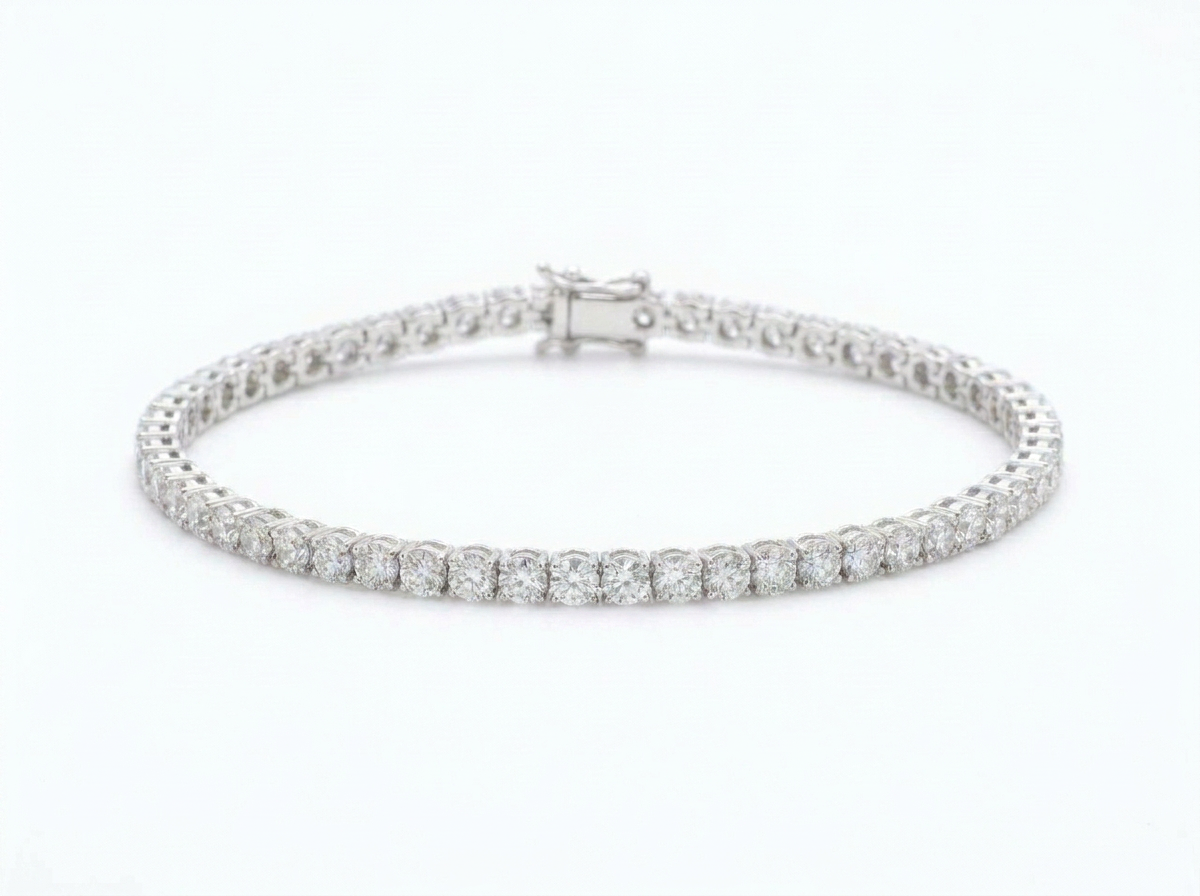 0.10 ct round diamond women's tennis bracelet | classic prong setting