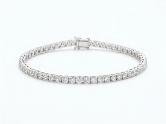0.10 Ct Round Diamond Women's Tennis Bracelet | Classic Prong Setting