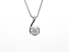 Round Cut Diamond Women's Pendant | Swirl Prong Solitaire Design