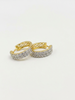 Round Diamond Women's Hoop Earrings | Triple Pavé Setting