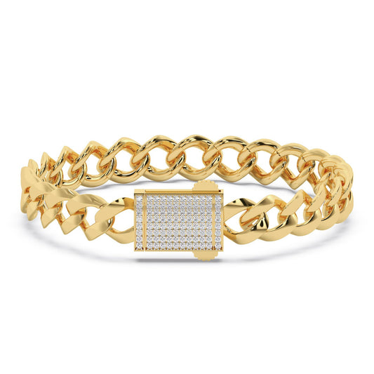 Chunky Diamond Chain Bracelet | Bold Link Statement Design