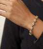 Round Brilliant Cut Diamond Four Petal Bangle Bracelet | 68 Diamond Prong Setting