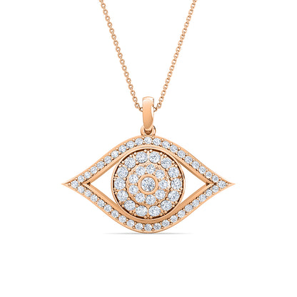 Eye Shape Diamond Pendant Pendent for Women | Mesmerizing Statement Jewelry Piece