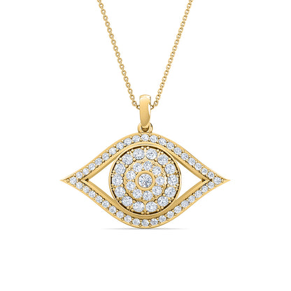 Eye Shape Diamond Pendant Pendent for Women | Mesmerizing Statement Jewelry Piece