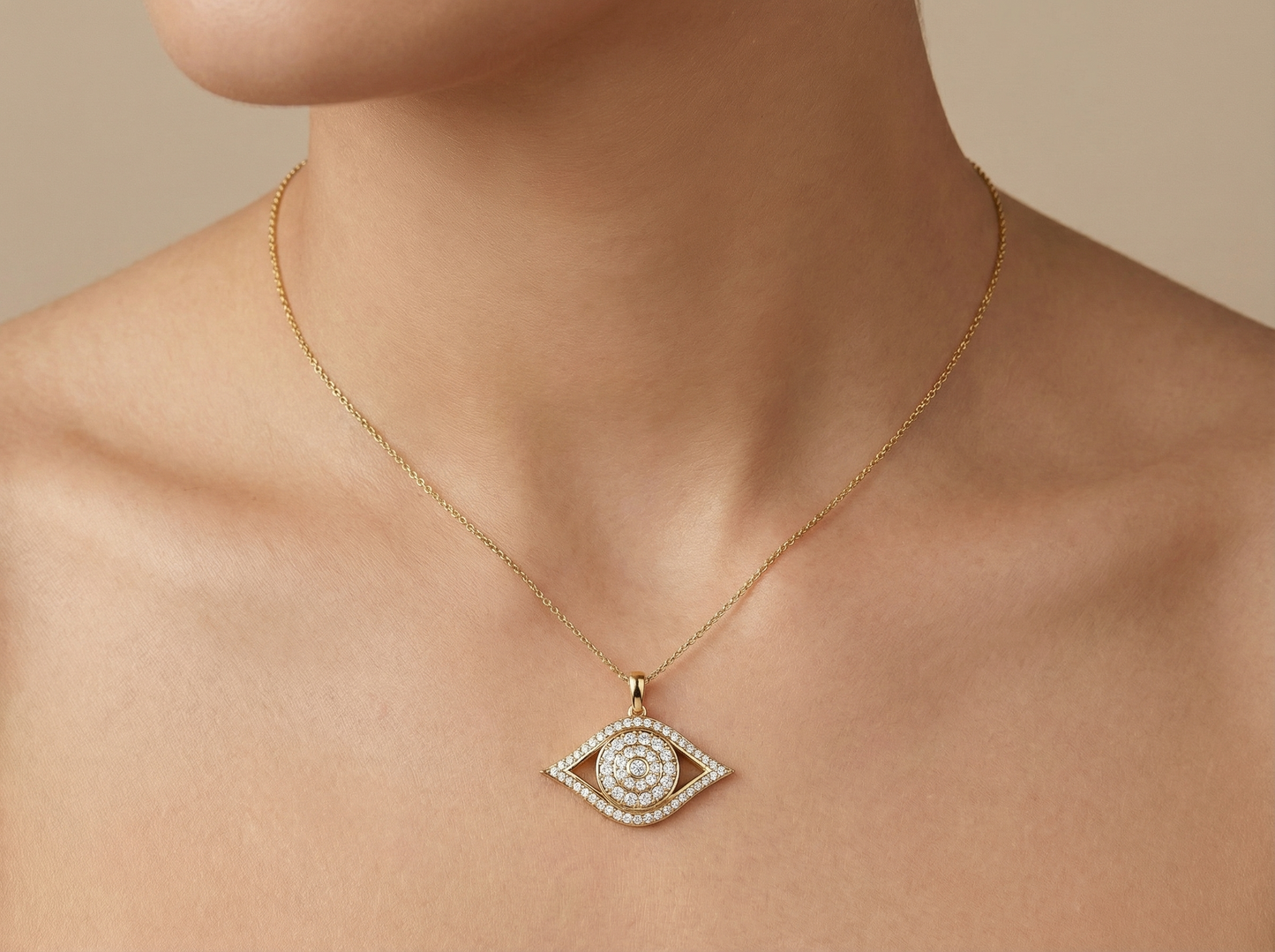 eye shape diamond pendant pendent for women | mesmerizing statement jewelry piece
