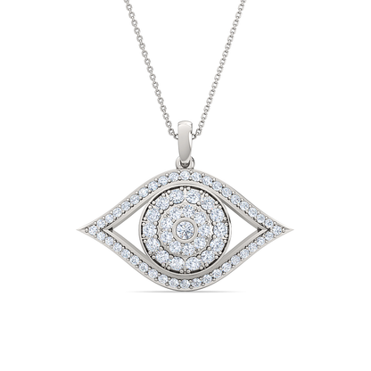 Eye Shape Diamond Pendant Pendent for Women | Mesmerizing Statement Jewelry Piece